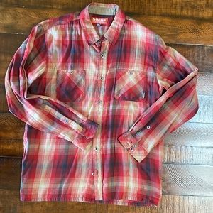 Like new Simms plaid light weight long sleeve shirt